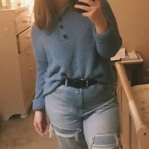 American Eagle Oversized Henley Sweater